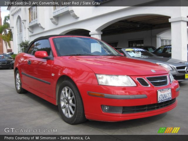 2004 Saab 9-3 Arc Convertible in Laser Red