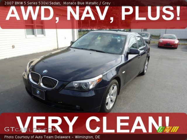 2007 BMW 5 Series 530xi Sedan in Monaco Blue Metallic