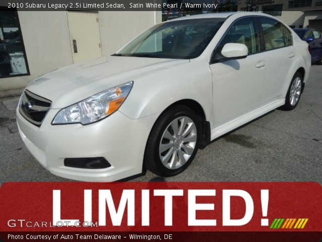 2010 Subaru Legacy 2.5i Limited Sedan in Satin White Pearl