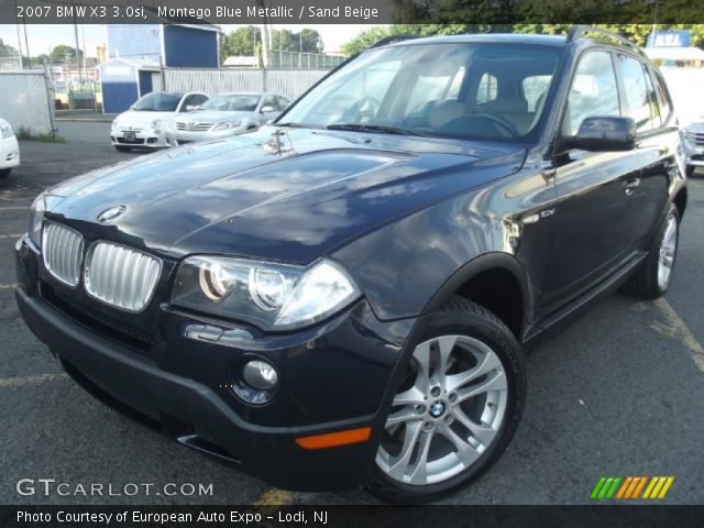 2007 BMW X3 3.0si in Montego Blue Metallic