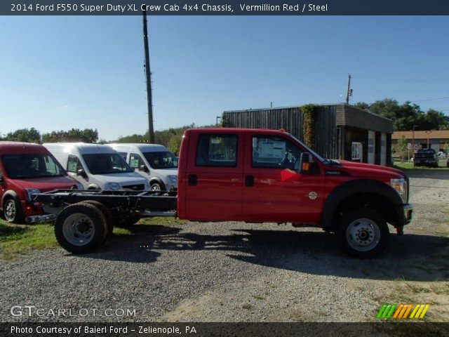2014 Ford F550 Super Duty XL Crew Cab 4x4 Chassis in Vermillion Red