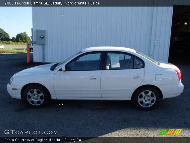 2003 Hyundai Elantra GLS Sedan in Nordic White