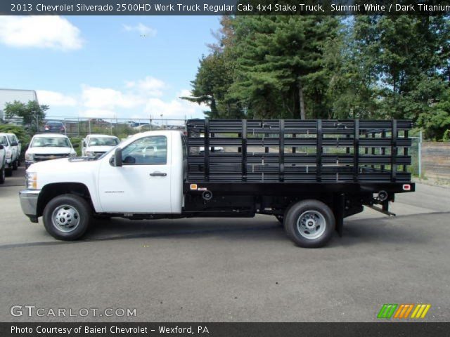 2013 Chevrolet Silverado 2500HD Work Truck Regular Cab 4x4 Stake Truck in Summit White