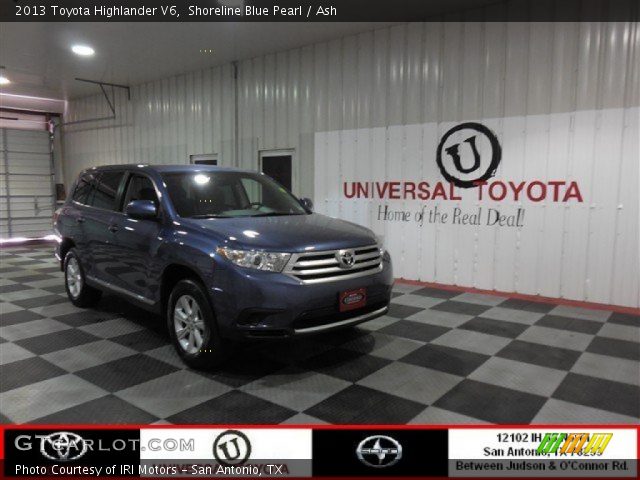 2013 Toyota Highlander V6 in Shoreline Blue Pearl