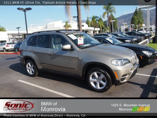 2011 BMW X5 xDrive 50i in Platinum Bronze Metallic