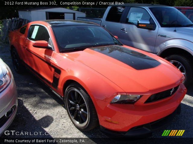 Competition Orange 2012 Ford Mustang Boss 302 Charcoal