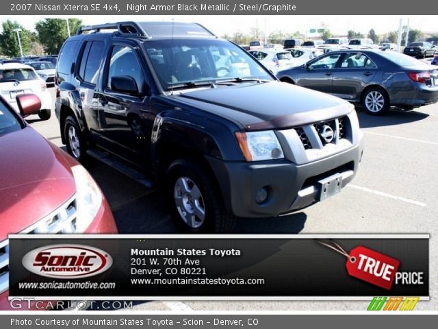 2007 Nissan Xterra SE 4x4 in Night Armor Black Metallic