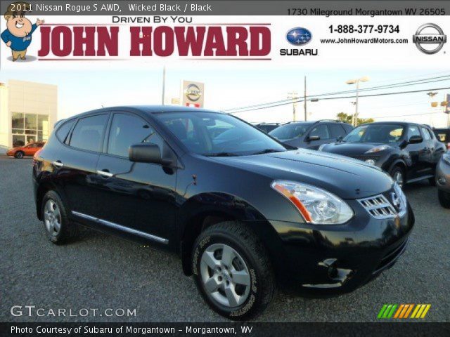 2011 Nissan Rogue S AWD in Wicked Black