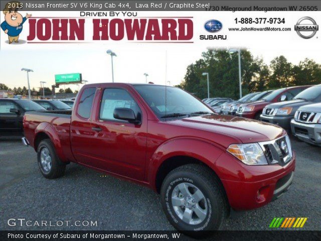 2013 Nissan Frontier SV V6 King Cab 4x4 in Lava Red