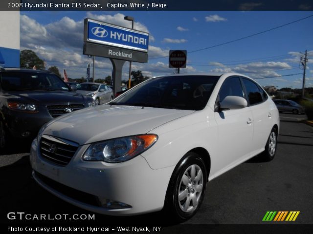 2008 Hyundai Elantra GLS Sedan in Captiva White