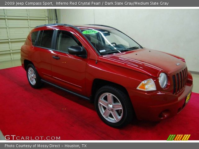 2009 Jeep Compass Sport in Inferno Red Crystal Pearl