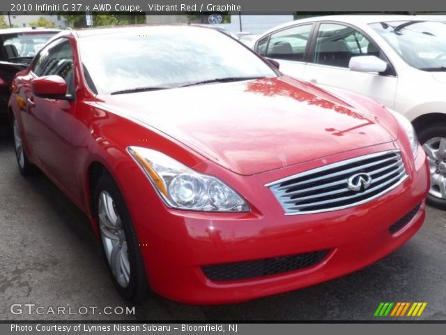 2010 Infiniti G 37 x AWD Coupe in Vibrant Red