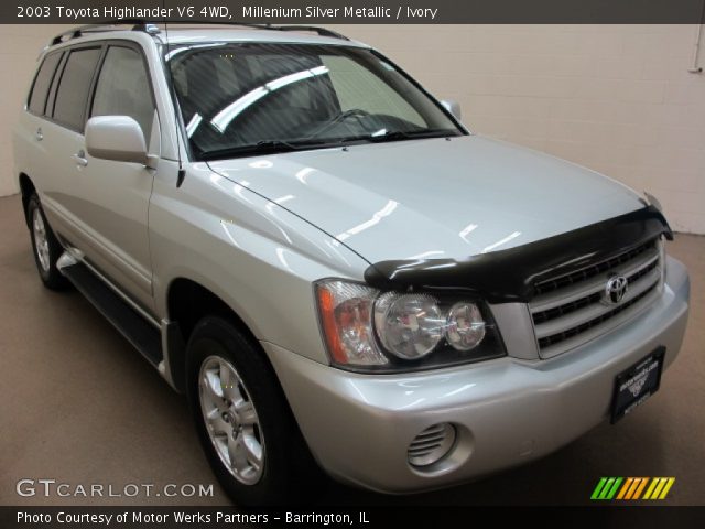 2003 Toyota Highlander V6 4WD in Millenium Silver Metallic