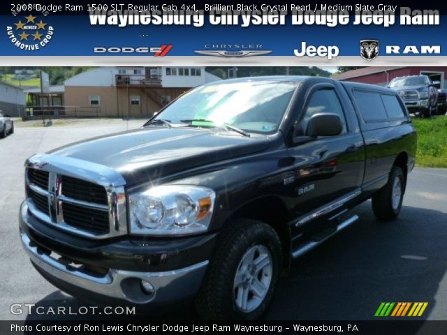 2008 Dodge Ram 1500 SLT Regular Cab 4x4 in Brilliant Black Crystal Pearl