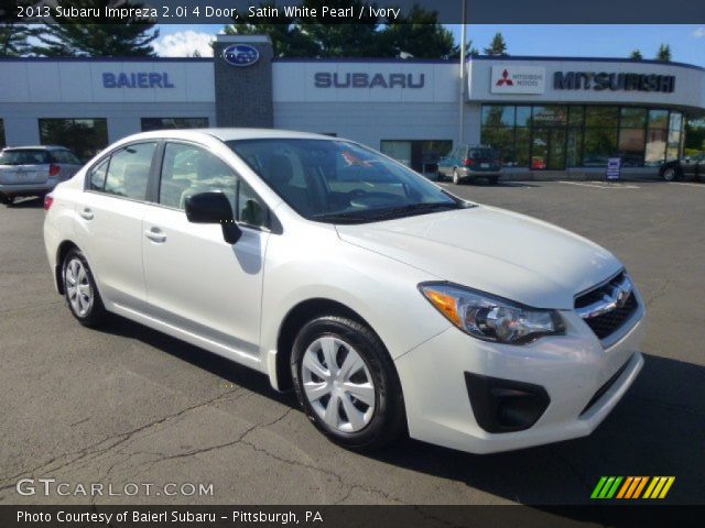 2013 Subaru Impreza 2.0i 4 Door in Satin White Pearl