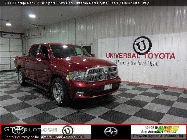 2010 Dodge Ram 1500 Sport Crew Cab in Inferno Red Crystal Pearl