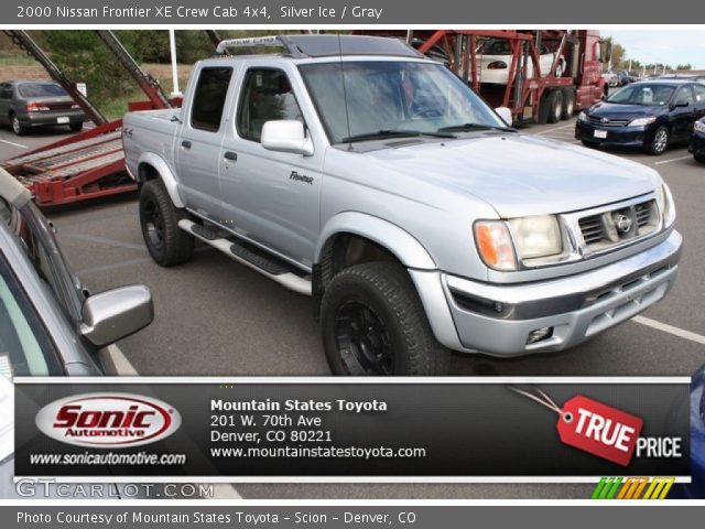 2000 Nissan Frontier XE Crew Cab 4x4 in Silver Ice