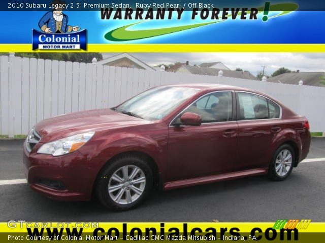 2010 Subaru Legacy 2.5i Premium Sedan in Ruby Red Pearl