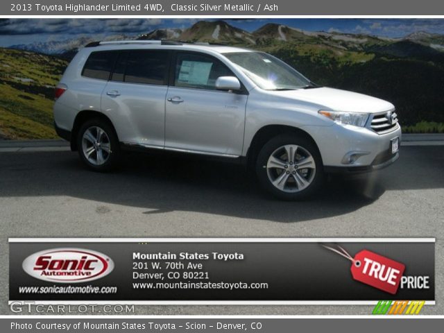 2013 Toyota Highlander Limited 4WD in Classic Silver Metallic