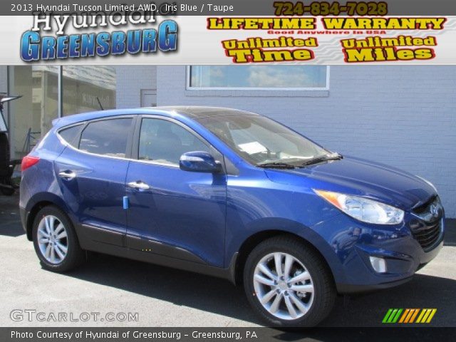 2013 Hyundai Tucson Limited AWD in Iris Blue