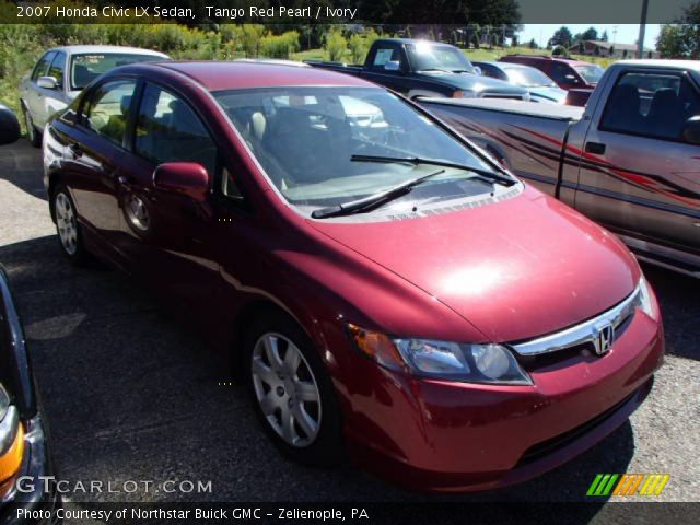 2007 Honda Civic LX Sedan in Tango Red Pearl