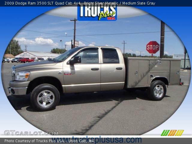 2009 Dodge Ram 3500 SLT Quad Cab 4x4 in Bright Silver Metallic