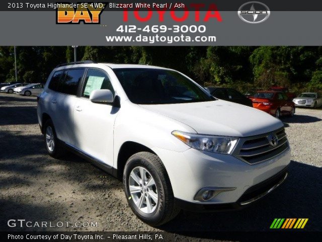 2013 Toyota Highlander SE 4WD in Blizzard White Pearl