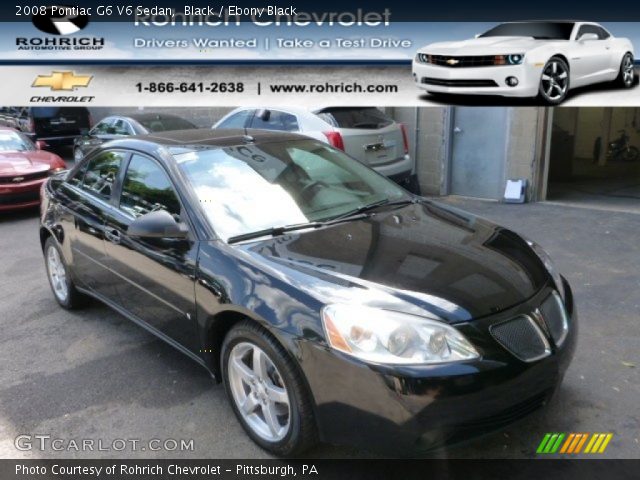 2008 Pontiac G6 V6 Sedan in Black