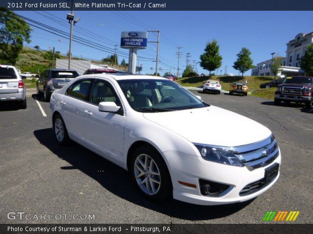 2012 Ford Fusion SEL in White Platinum Tri-Coat