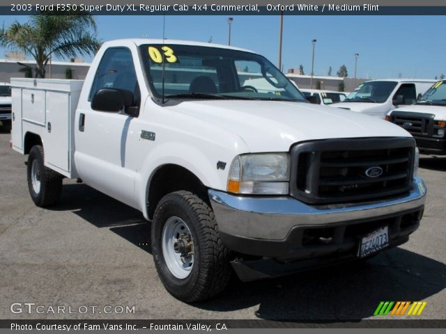 2003 Ford F350 Super Duty XL Regular Cab 4x4 Commercial in Oxford White