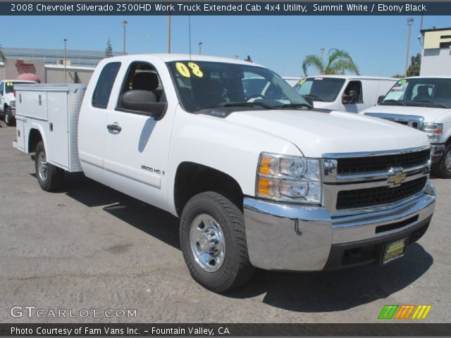 2008 Chevrolet Silverado 2500HD Work Truck Extended Cab 4x4 Utility in Summit White