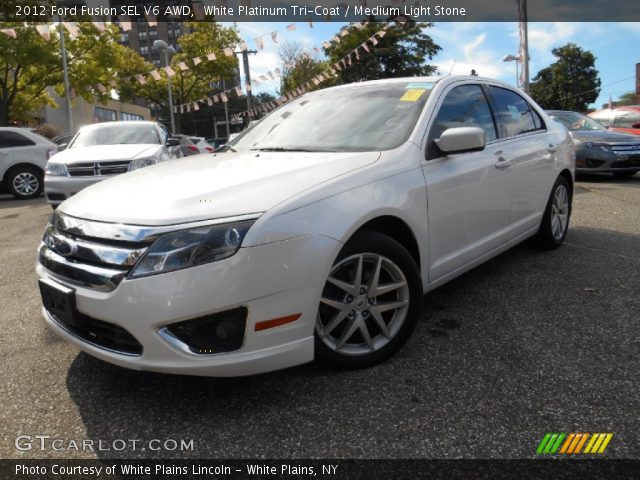 2012 Ford Fusion SEL V6 AWD in White Platinum Tri-Coat