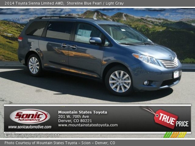 2014 Toyota Sienna Limited AWD in Shoreline Blue Pearl
