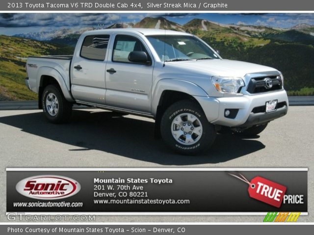 2013 Toyota Tacoma V6 TRD Double Cab 4x4 in Silver Streak Mica