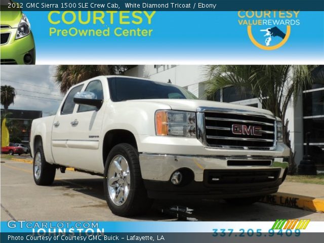 2012 GMC Sierra 1500 SLE Crew Cab in White Diamond Tricoat