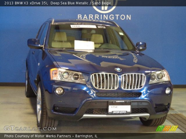 2013 BMW X3 xDrive 35i in Deep Sea Blue Metallic
