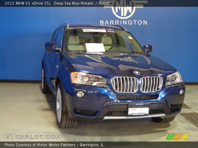 2013 BMW X3 xDrive 35i in Deep Sea Blue Metallic