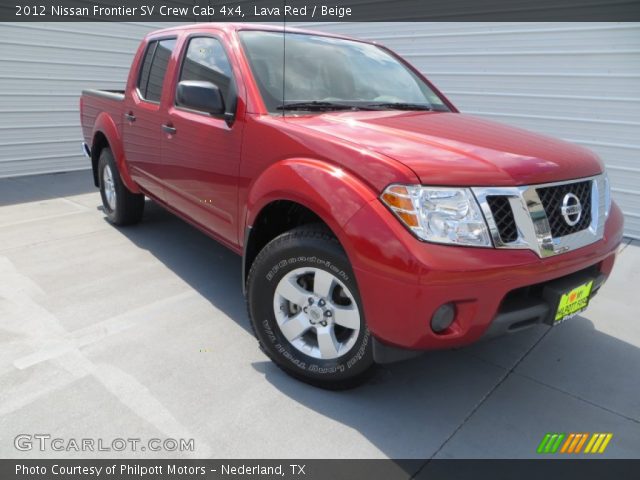 2012 Nissan Frontier SV Crew Cab 4x4 in Lava Red