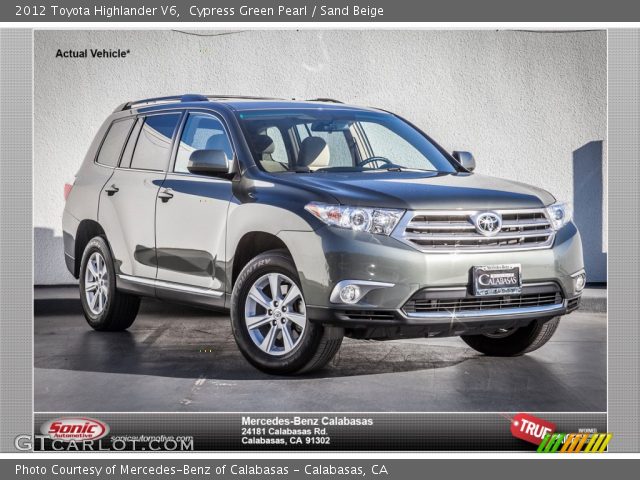 2012 Toyota Highlander V6 in Cypress Green Pearl