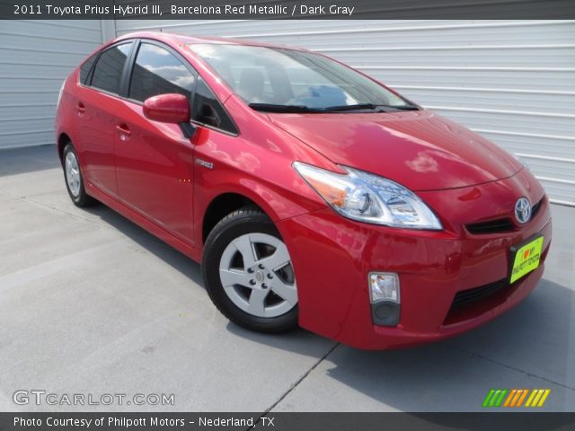 2011 Toyota Prius Hybrid III in Barcelona Red Metallic