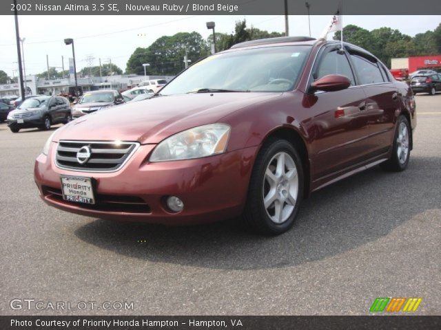 2002 Nissan Altima 3.5 SE in Nouveau Ruby
