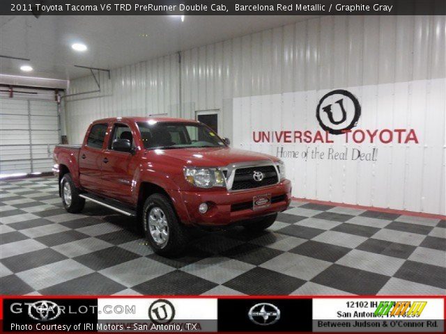 2011 Toyota Tacoma V6 TRD PreRunner Double Cab in Barcelona Red Metallic