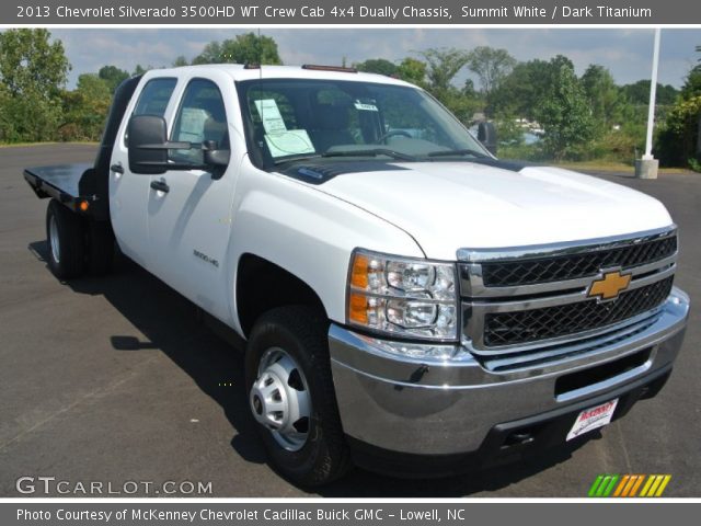 2013 Chevrolet Silverado 3500HD WT Crew Cab 4x4 Dually Chassis in Summit White