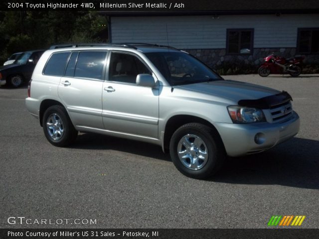 2004 Toyota Highlander 4WD in Millenium Silver Metallic