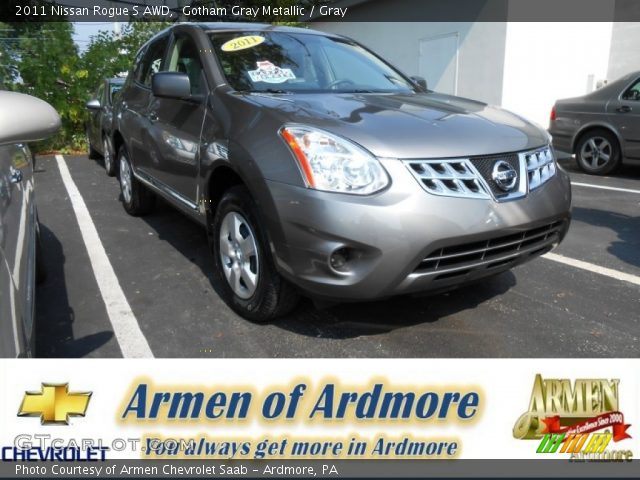 2011 Nissan Rogue S AWD in Gotham Gray Metallic