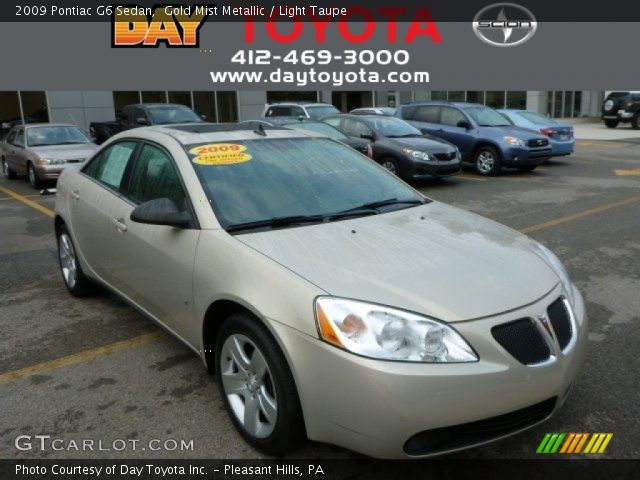 2009 Pontiac G6 Sedan in Gold Mist Metallic