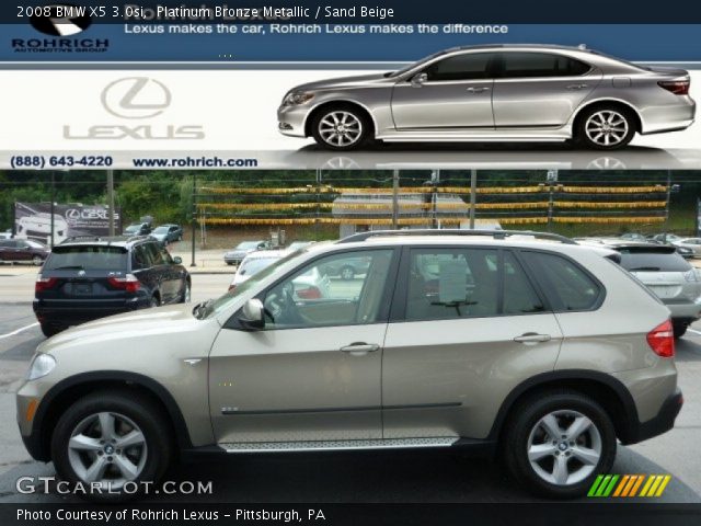 2008 BMW X5 3.0si in Platinum Bronze Metallic