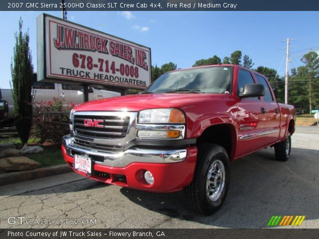 2007 GMC Sierra 2500HD Classic SLT Crew Cab 4x4 in Fire Red