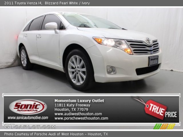 2011 Toyota Venza I4 in Blizzard Pearl White