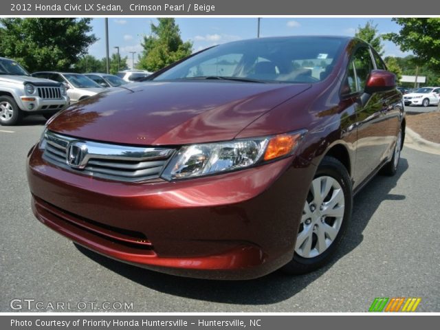 2012 Honda Civic LX Sedan in Crimson Pearl